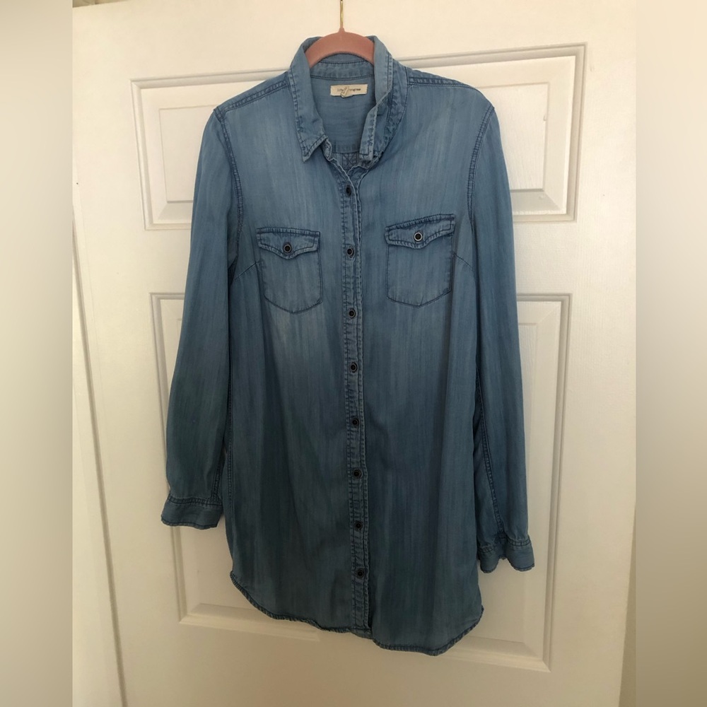 Life in Progress Light Blue Denim Shirt